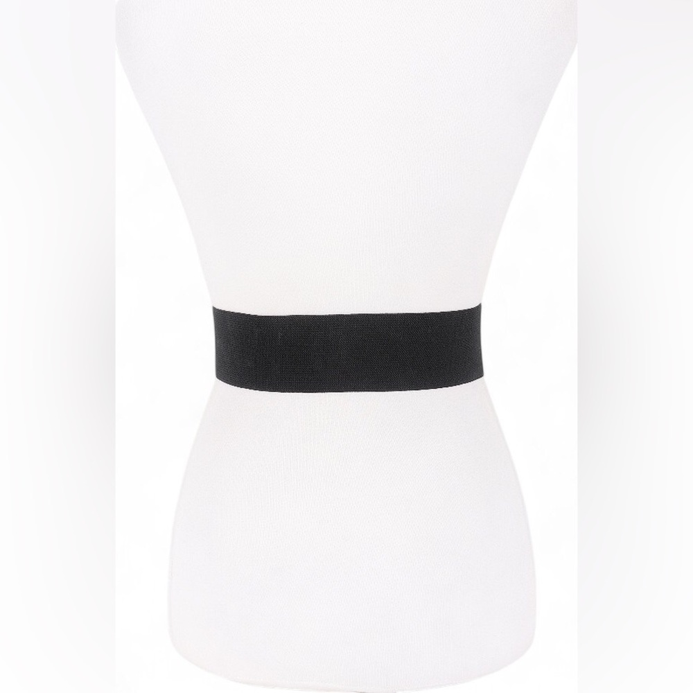 Vegan Suede Elastic Statement Belt - Green, Camel, Black - Picture 7 of 7